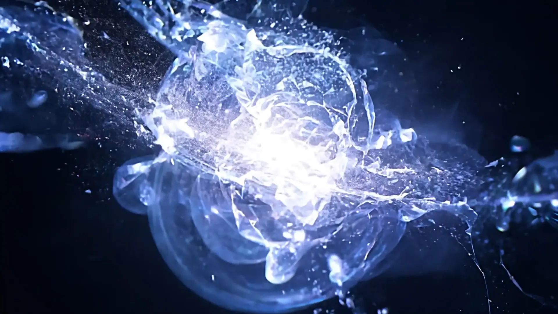 Glowing Crystal Impact Overlay for Motion Graphics Video